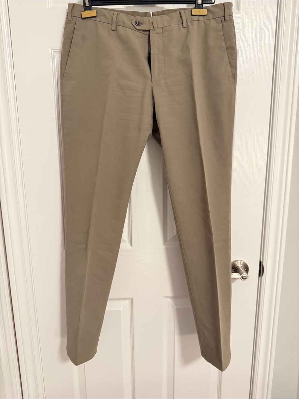 Loro Piana Men's Tailored Chinos in Light Khaki